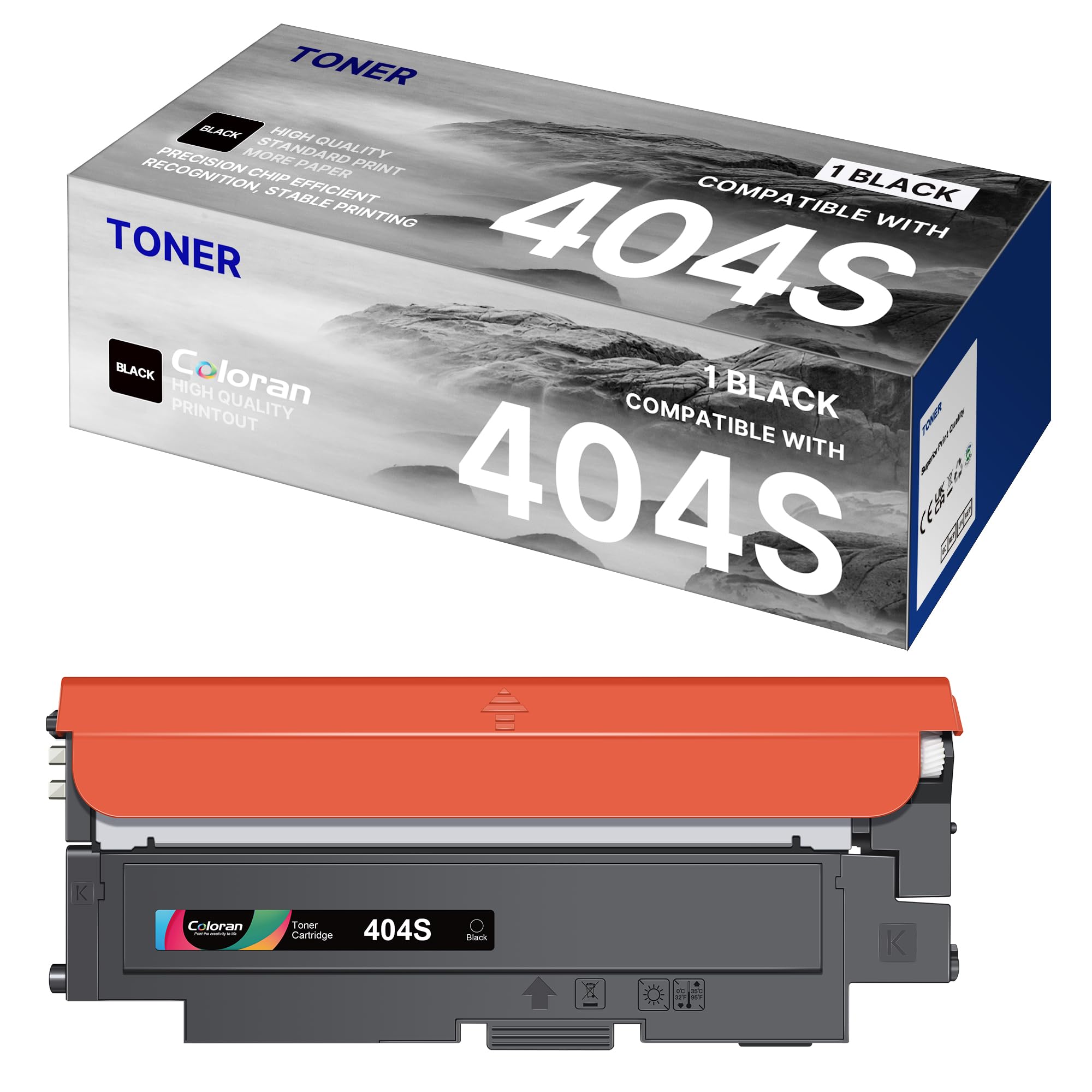 Coloran CLT-K404S für Toner Samsung C480W CLT-Y404S Kompatibel für Samsung C480FW Toner CLT-Y404S CLT-P404C CLT-404S CLT 404S CLT-404 CLT P404C für Xpress C480W C480FW C430Toner (1 Pack)