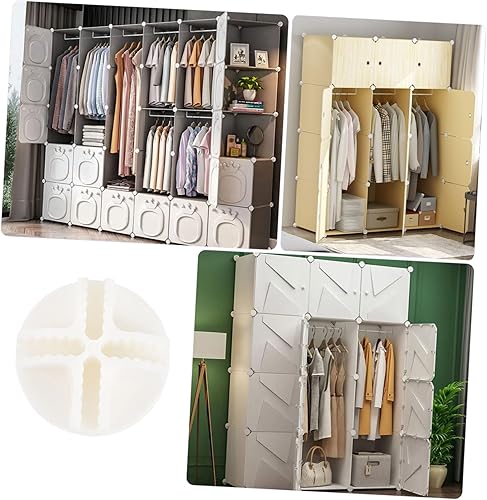 Miniatura 6 de Organizador modular Conectores de armario 20pcs ABS Conectores de plástico para almacenamiento de cubos Blanco 0.157 in para instalar