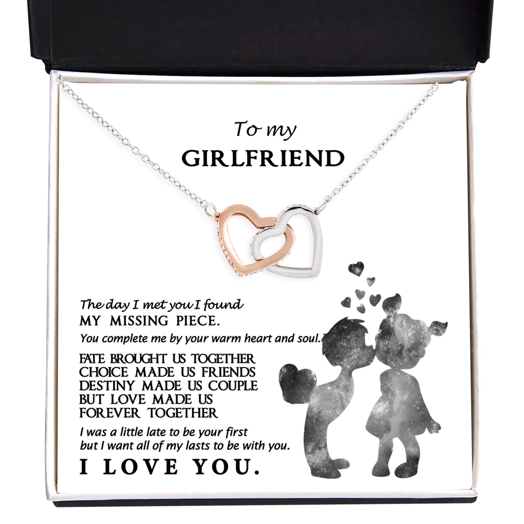 HARMONY GIFT Sentimental gift for girlfriend, things to buy for girlfriend, Christmas girlfriend gift, Valentine necklaces for girlfriend, Adult, Sterling Silver, Cubic Zirconia