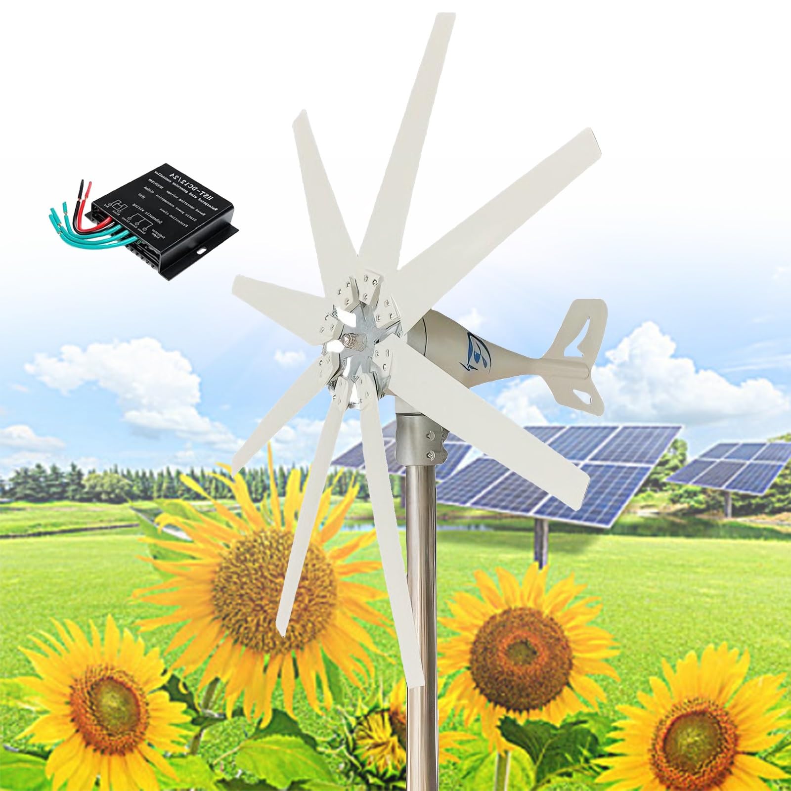 Kit éolienne 16000W 12V 24V 48V avec contrôleur MPPT pour maison