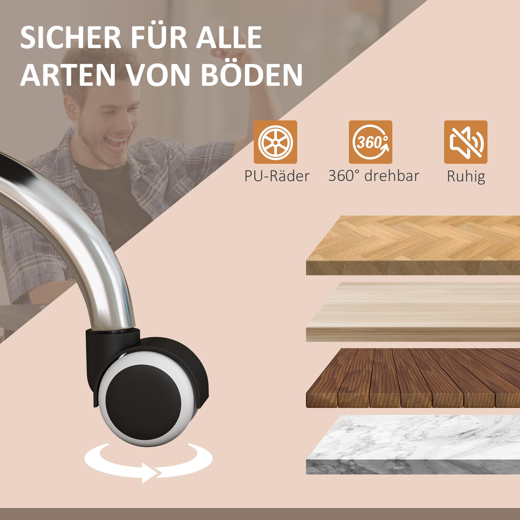 Vinsetto Bürostuhl mit Vibrationsmassage, aus Mikrofaser, Dunkelgrau | Ergonomischer Chefsessel, Lendenwärmer, Schreibtischstuhl, Liegefunktion, Fußstütze, Höhenverstellbar, mit Seitentasche