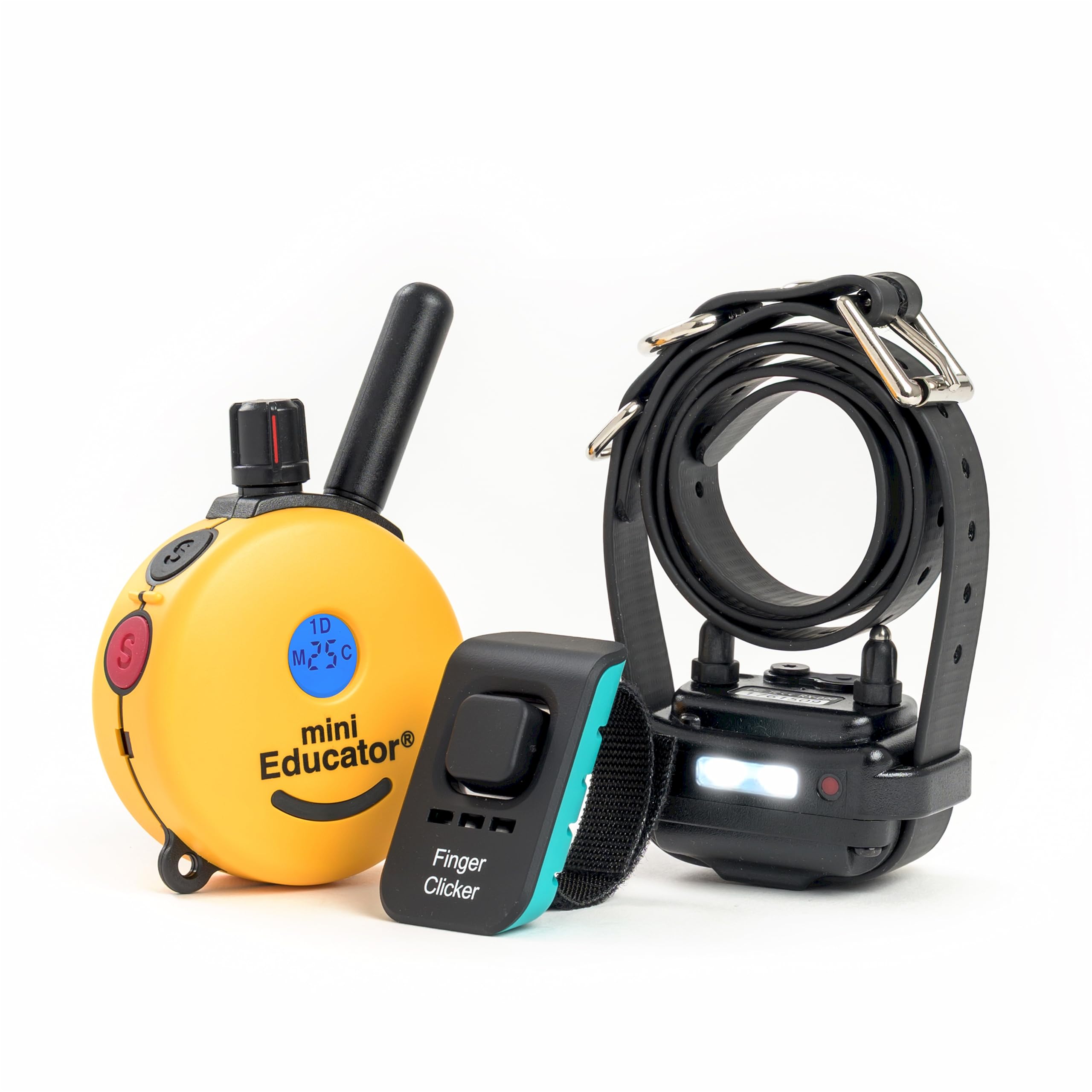 Educator E-Collar Humane Dog Training Collar with Remote, 100 Safe Tapping Stimulation Levels, Night Light, Waterproof, Rechargeable, 1/2 Mile 1 Small-Medium Dog, Yellow