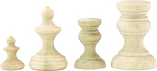 Vignette Finial Set by Tim Holtz Idea-ology, Various Sizes, 4 Wooden Pieces (TH93573) Small