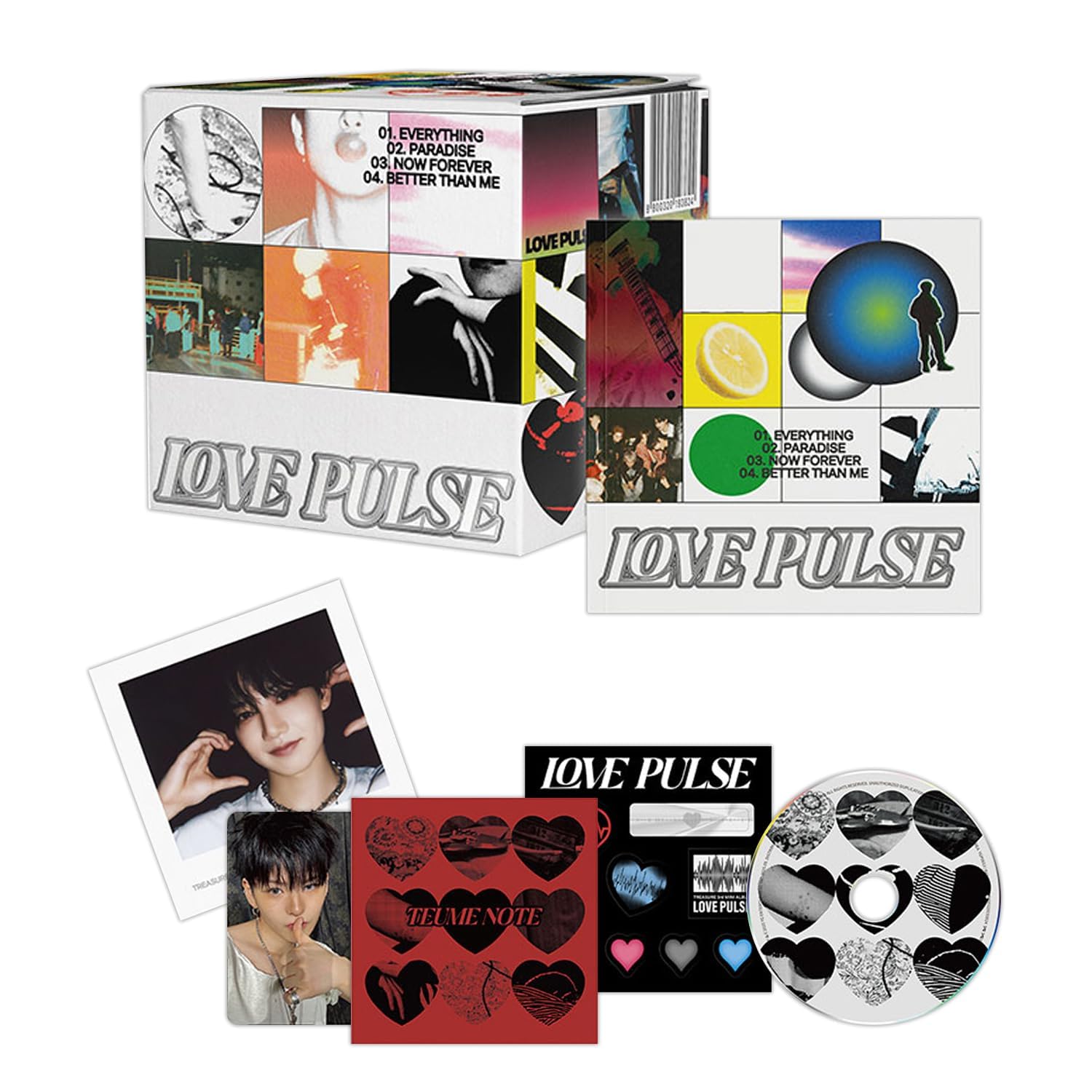 Mini album Love Pulse TREASURE (Teume Ver.) avec coffret, photobook et 6 cartes photo