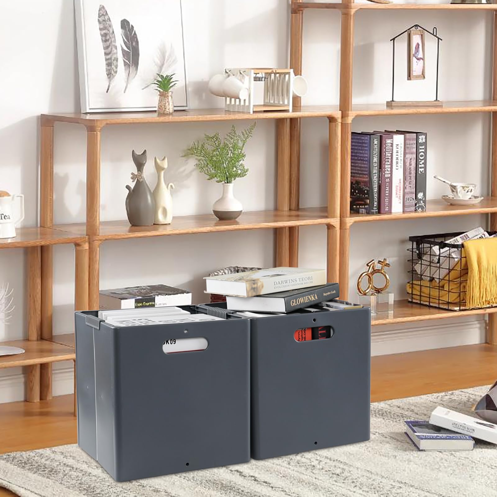 Snapklik.com : Pekky 4 Pack Plastic Foldable Storage Cubes