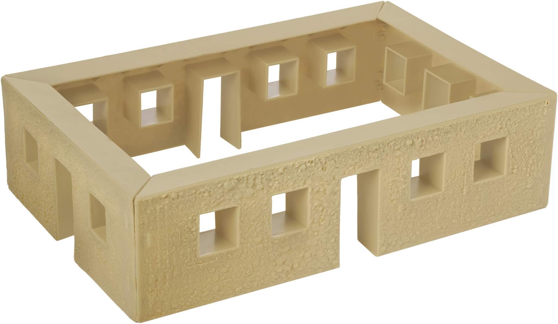 BMC WW2 Bunker Walls - Tan Plastic Army Men Playset Accessory Building