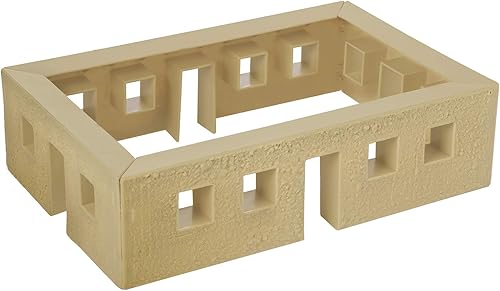 BMC WW2 Bunker Walls - Tan Plastic Army Men Playset Accesorio Edificio