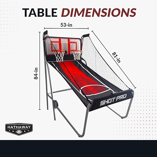 Miniatura 2 de Hathaway Shot Pro Deluxe - Juego de baloncesto electrónico, color negro