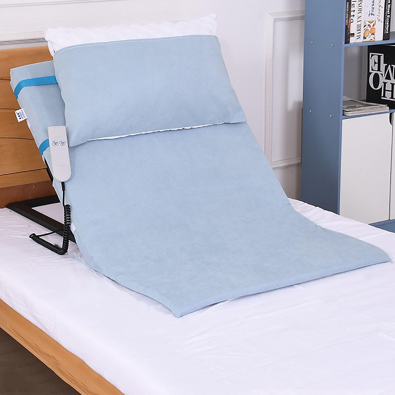 Elektryczny podnośnik poduszek medycznych do oparcia łóżka, ergonomiczny wspomagający postawienie, pilot zdalnego sterowania, nośność 150 kg