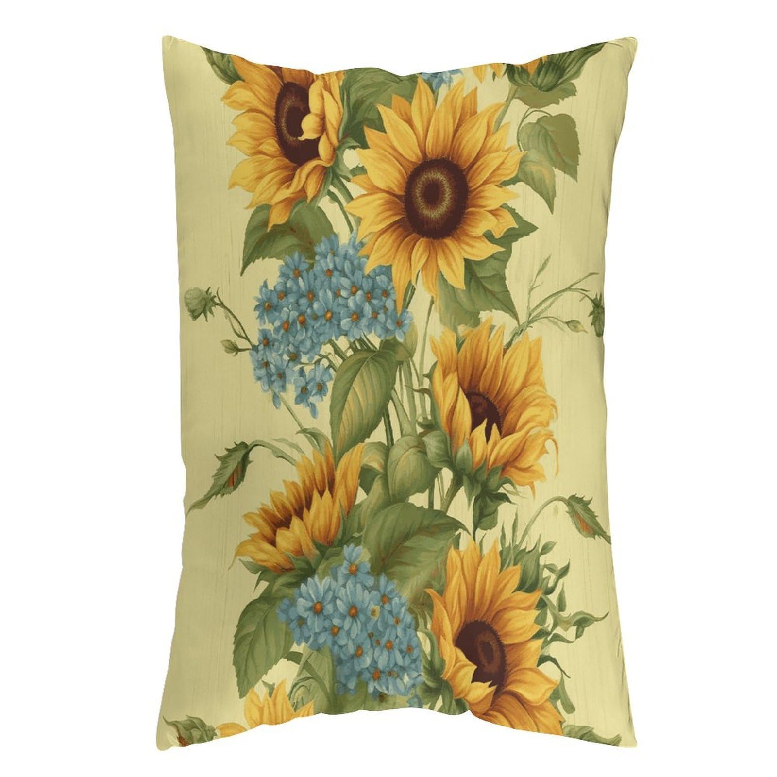LDGSUPH Sunflowers Pillow Cases Soft Pillowcase with Invisible Zipper Wrinkle Resistant Pillow Covers Breathable Removable Pillow Protector for Bed Sofa Car 12 "x20