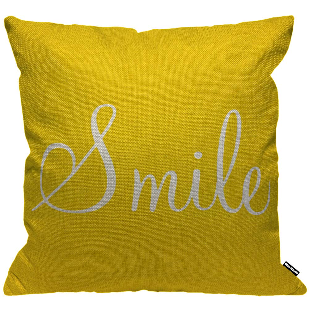 Hgod Designs Men's Multi 09 Cushion Cover Smile Sunshine Yellow Throw Pillow Cover Home Decorative For /Wo Living Room Bedroom Sofa Chair 18X18 Inch Pillowcase