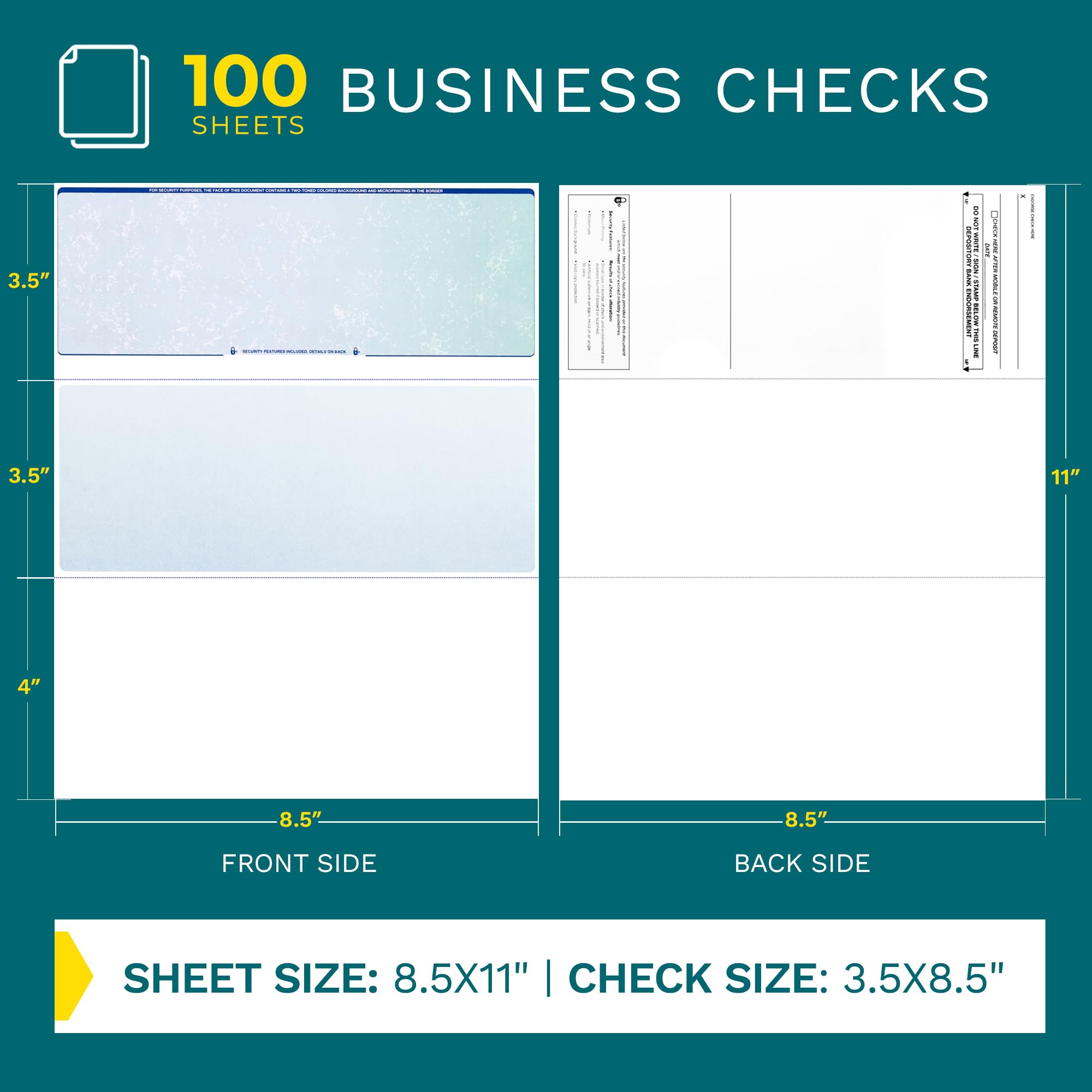 Snapklik.com : EnDoc Computer Check Paper - 100 Sheets - Business ...