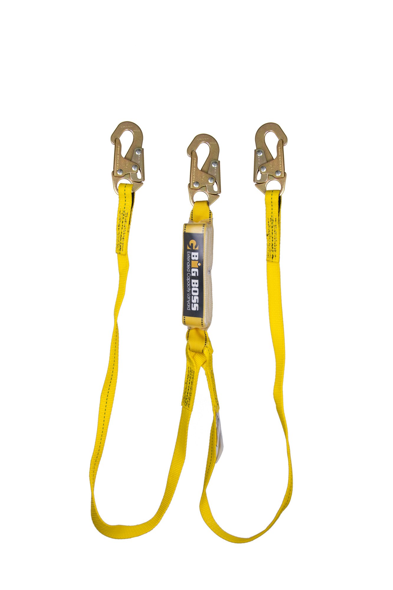 Guardian Fall Protection 21302 6-Feet Double Leg Big Boss Lanyard with High Strength Snap Hooks