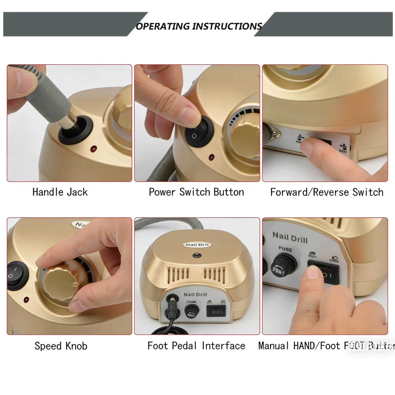 Lima Elettrica per Unghie - Set Professionale per Manicure per Rimuovere Le Unghie Finte e Curare la Pelle Morta delle Dita