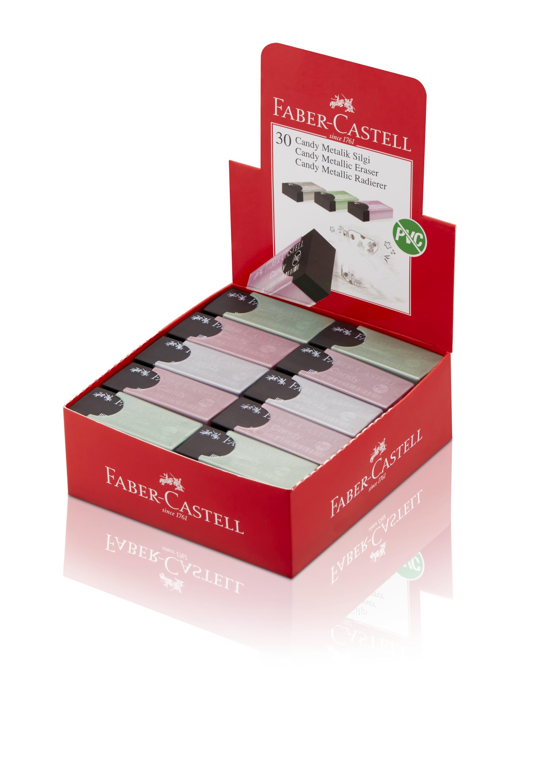 FABER-CASTELL Candy Mtlk Silgi,PVC-Free,30'lu