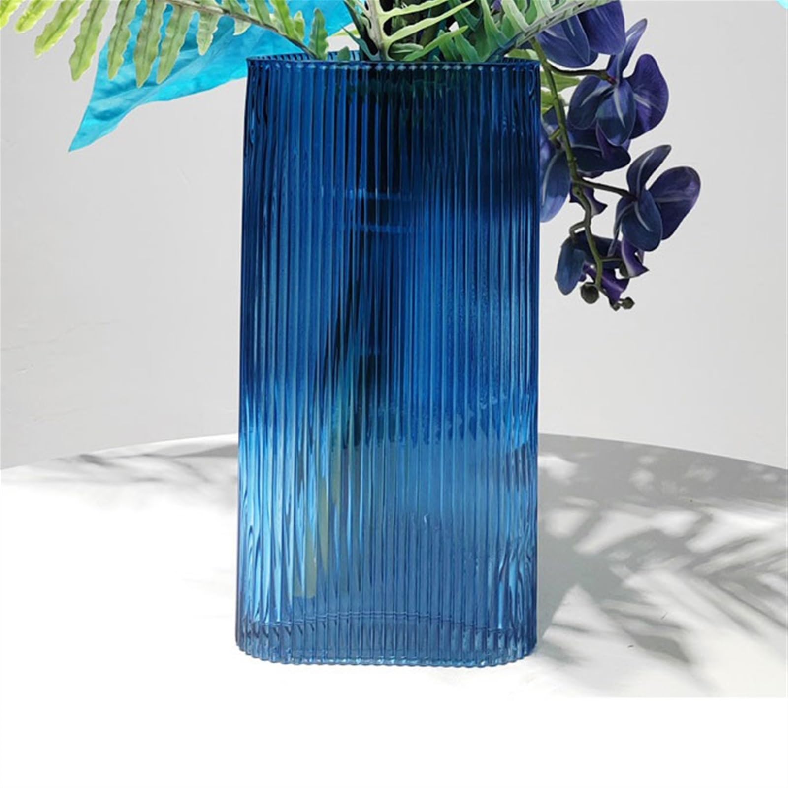 Bouquet Artificiale Luce di lusso blu simulazione bouquet di fiori soggiorno composizione floreale tavolo da pranzo soggiorno centrotavola decorazione artigianale Bouquet Artificiel con vaso