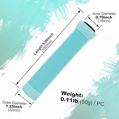 Miniatura 2 de VOKUL Agarres de barra de mango de 5.906in, 2 agarres de TPR suaves para barras de scooter Pro Stunt Trick y barras de bicicletas BMXMTB