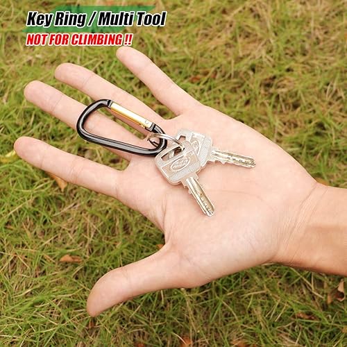 Miniatura 6 de Gisdanchz Mosquetones D Mosquetón Mosquetón Llavero Mosquetón Clip Escalada Pequeño 2 Clips Mosquetones D Llavero Automático en forma de D Ganchos