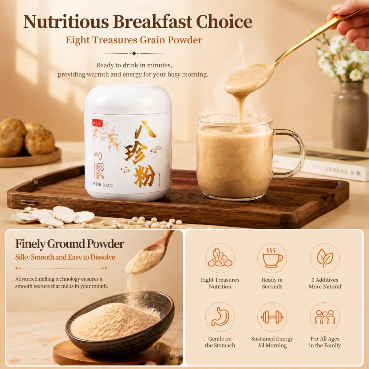 Polvere Superfood 8 Ingredienti Fungo Criniera Di Leone Barattolo 500g