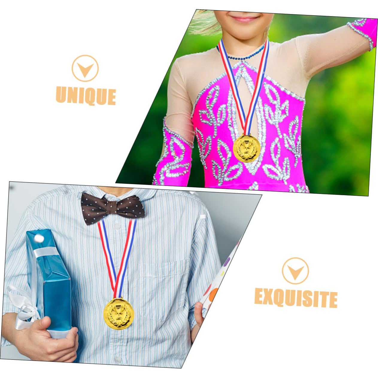 Gatuida Medallas de Premio Doradas para Niños 50 Piezas de Aleación