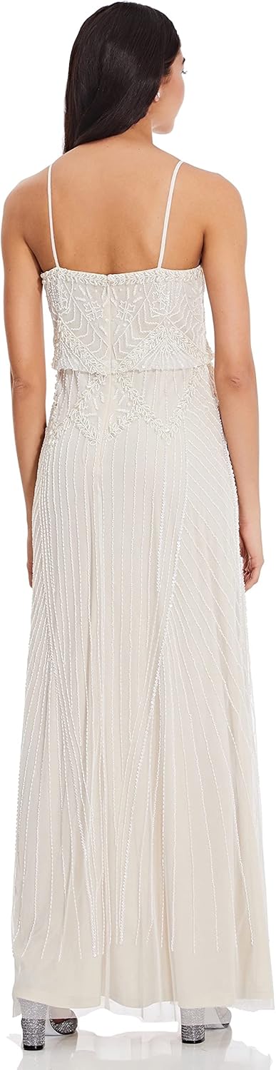 Adrianna Papell Womens Beaded Blouson Gown - Image 2