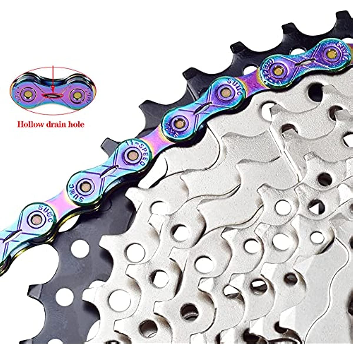 9/10/11/12 Speed Bike-Kette, Ersatzradketten, 116-126 Glieder für Road & Mountain Bike (12 speed)