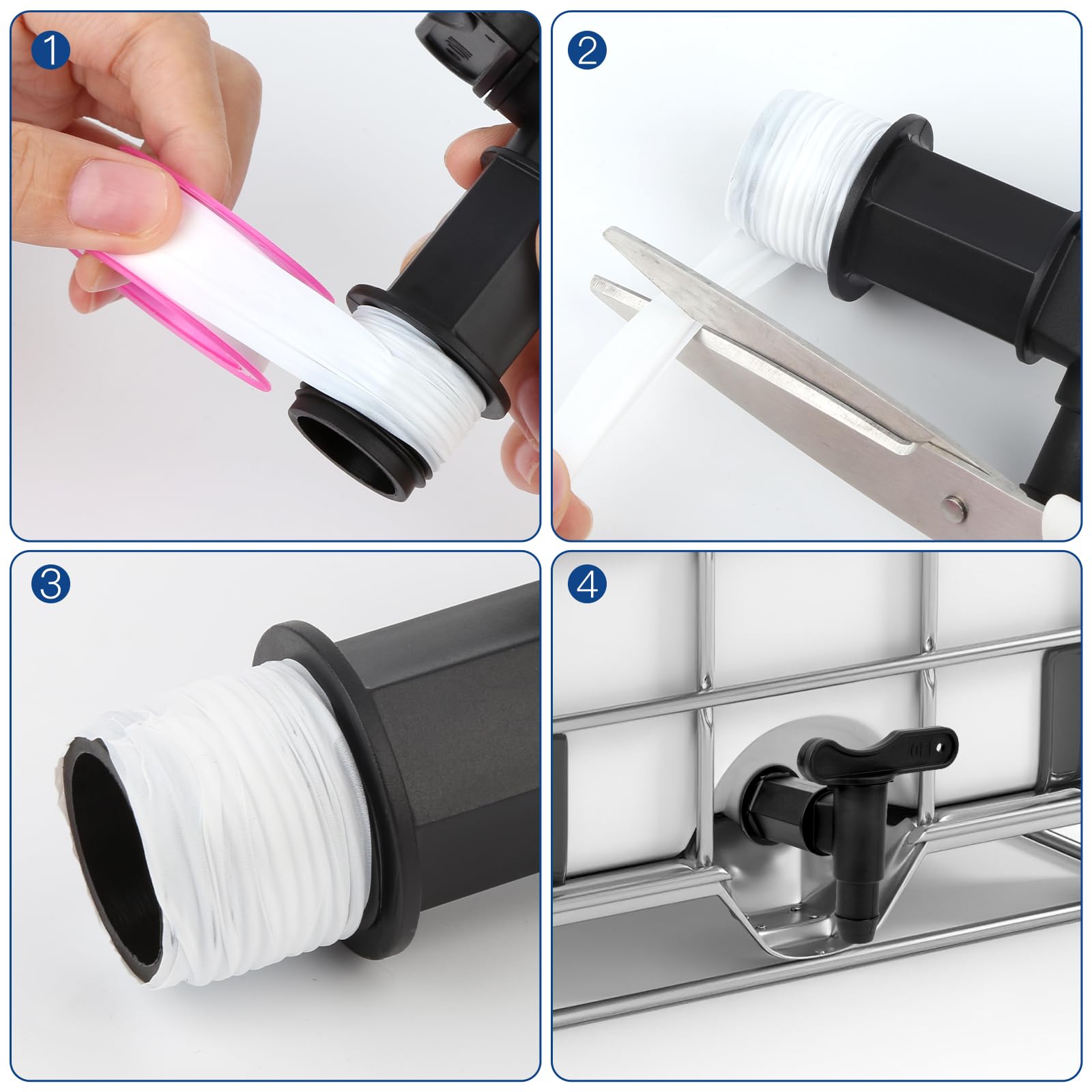 Robinet En Laiton 3/4" Pour Baril De Pluie, Robinet De Sortie En Laiton, Filetage Long