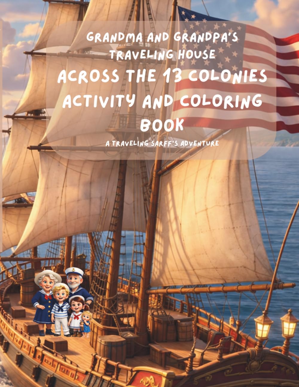 Grandma and Grandpa’s Traveling House Across the 13 Colonies Activity & Coloring Book: A Traveling Sarff's Adventure