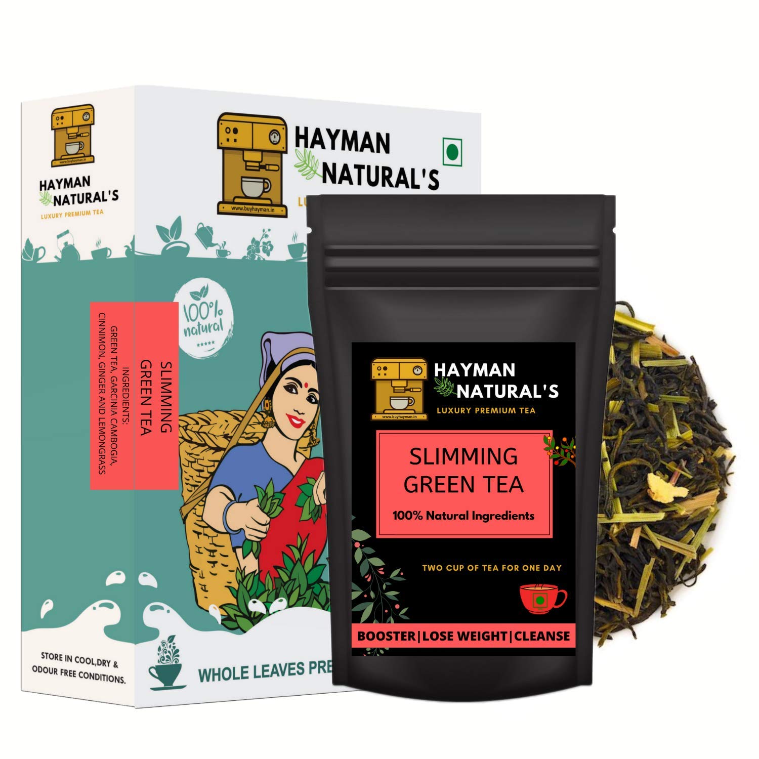 HAYMAN NATURALS slimming green tea Leaves,herbal Tea (50g | 28cups) For weight loss for women and men (B08CRKC4B5) Amazon Price History, Amazon Price Tracker