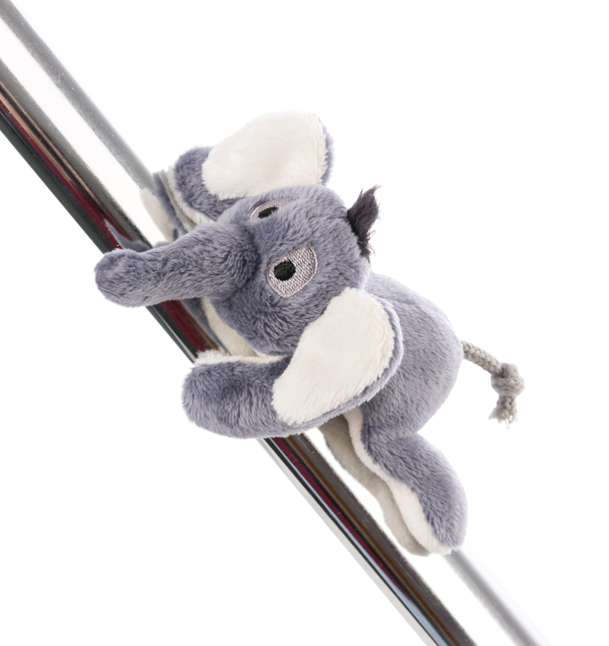 NICI MagNICI 62734 El-Flora Elephant Soft Toy with Magnet, Soft Toy for Fridge, Blackboard, Metal & Much More, Great Gift Idea, 12 cm, Grey