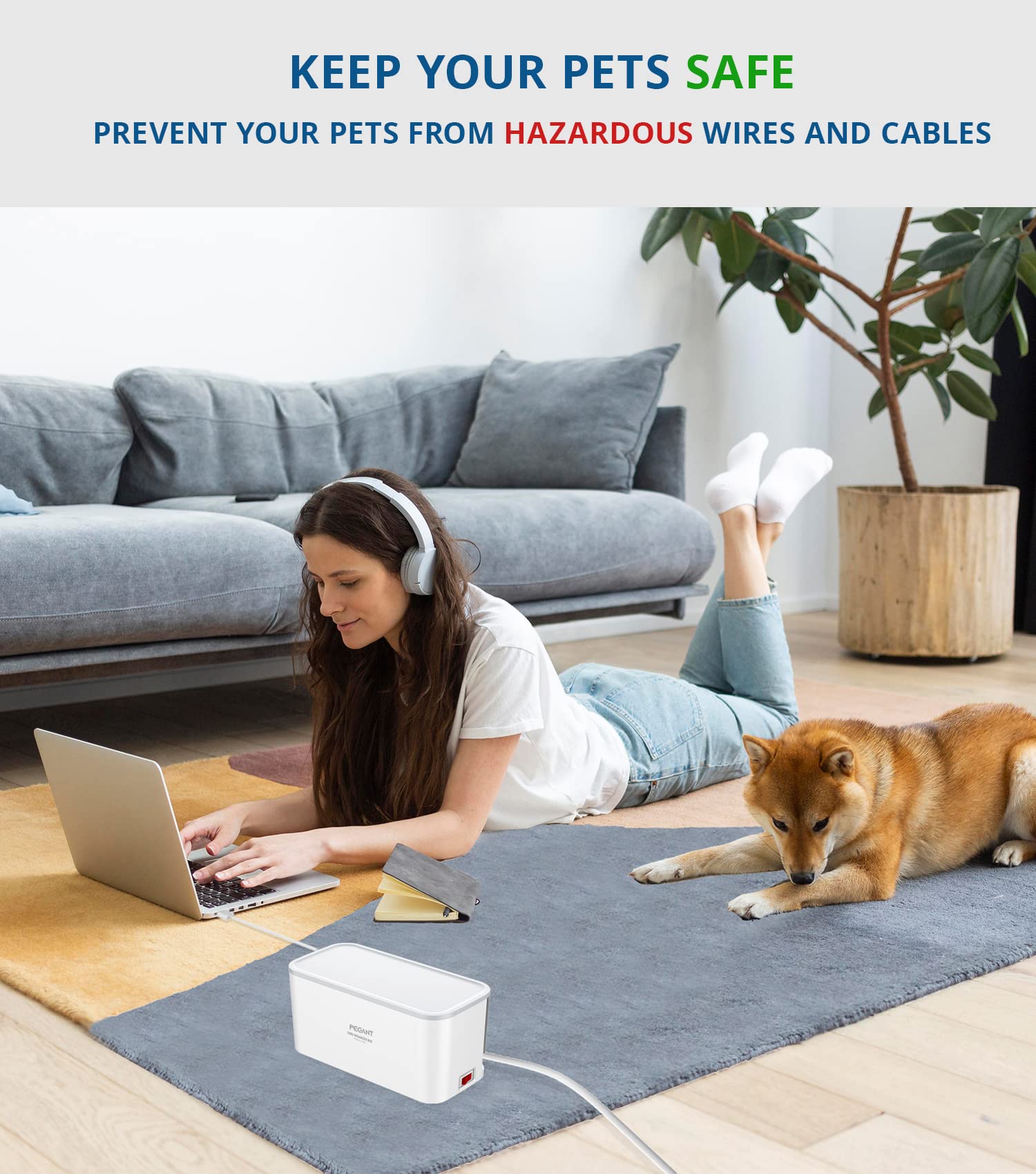 Buy PEGANT 3in1 USBC Power Extension Cord with 15W Wireless Charger