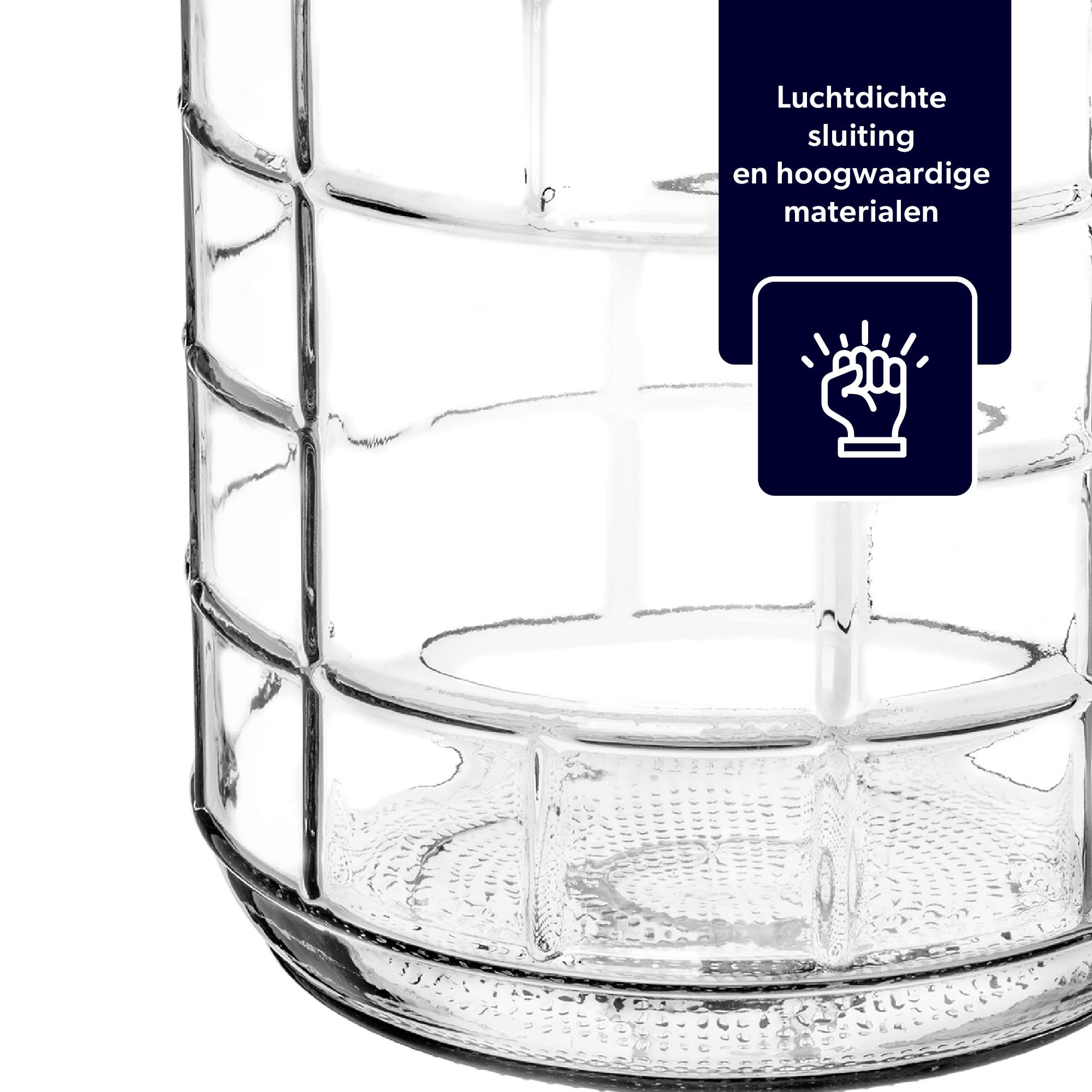 KADAX Gärballon 8L, Glasballon mit Deckel aus Kunststoff, Weinballon, Glasgärballon, universelles Glas, Gurkenglas, Vorratsglas, Aufbewahrungsglas, Gärbehälter, Einkochglas