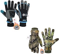 HANDLANDY Winter Gloves for Men & Women, Insulated Waterproof for Cold Weather, Thermal Glove for Cycling, Ski, Riding, Driving, Biking, Running (Blue, Camo)