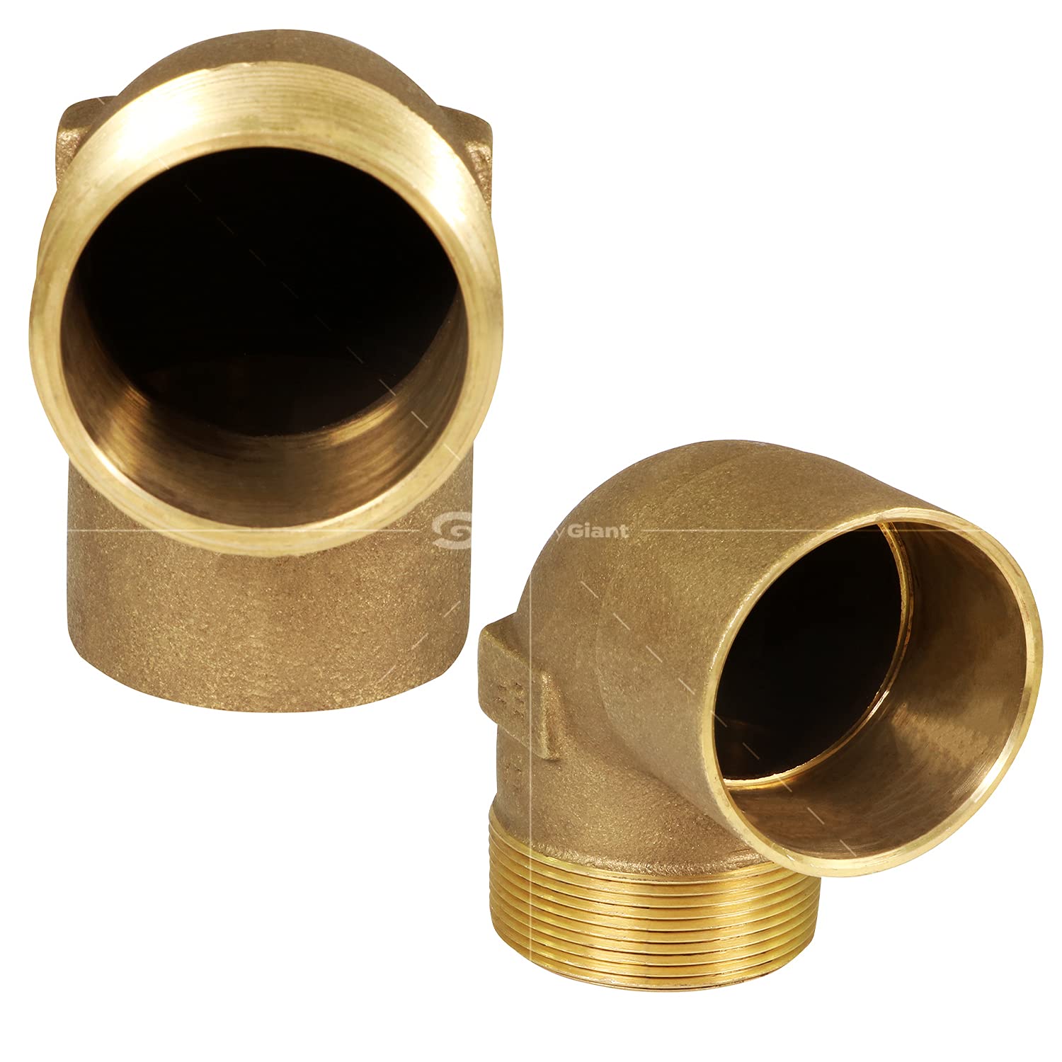 Everflow Supplies CMNL0012-NL - Codo de latón fundido sin plomo, 90 grados con toma de sudor y conexión macho roscada