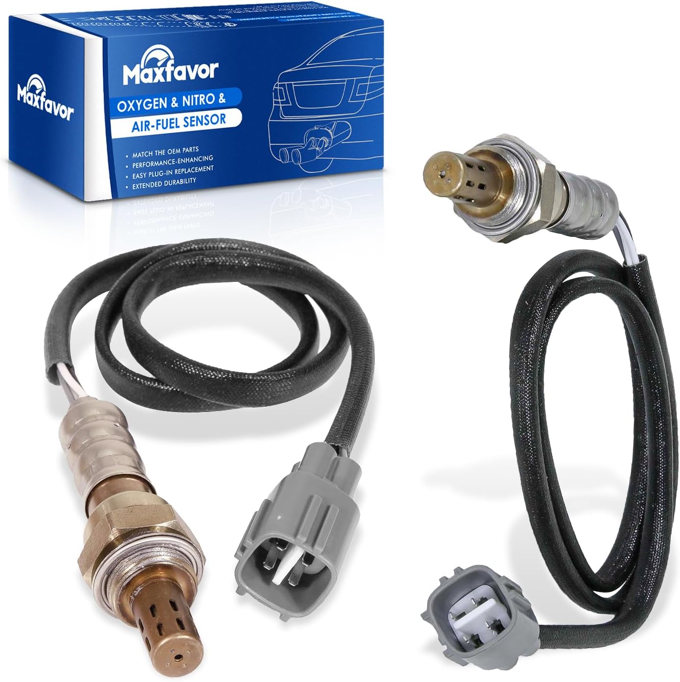 Maxfavor 234-4626 234-4137 2Pcs Upstream Downstream Oxygen Sensor O2 Sensor Replacement for Toyota 1997 1998 1999 2000 2001 Camry 1999 2000 Solara 2.2L Exc Calif O2 Sensor