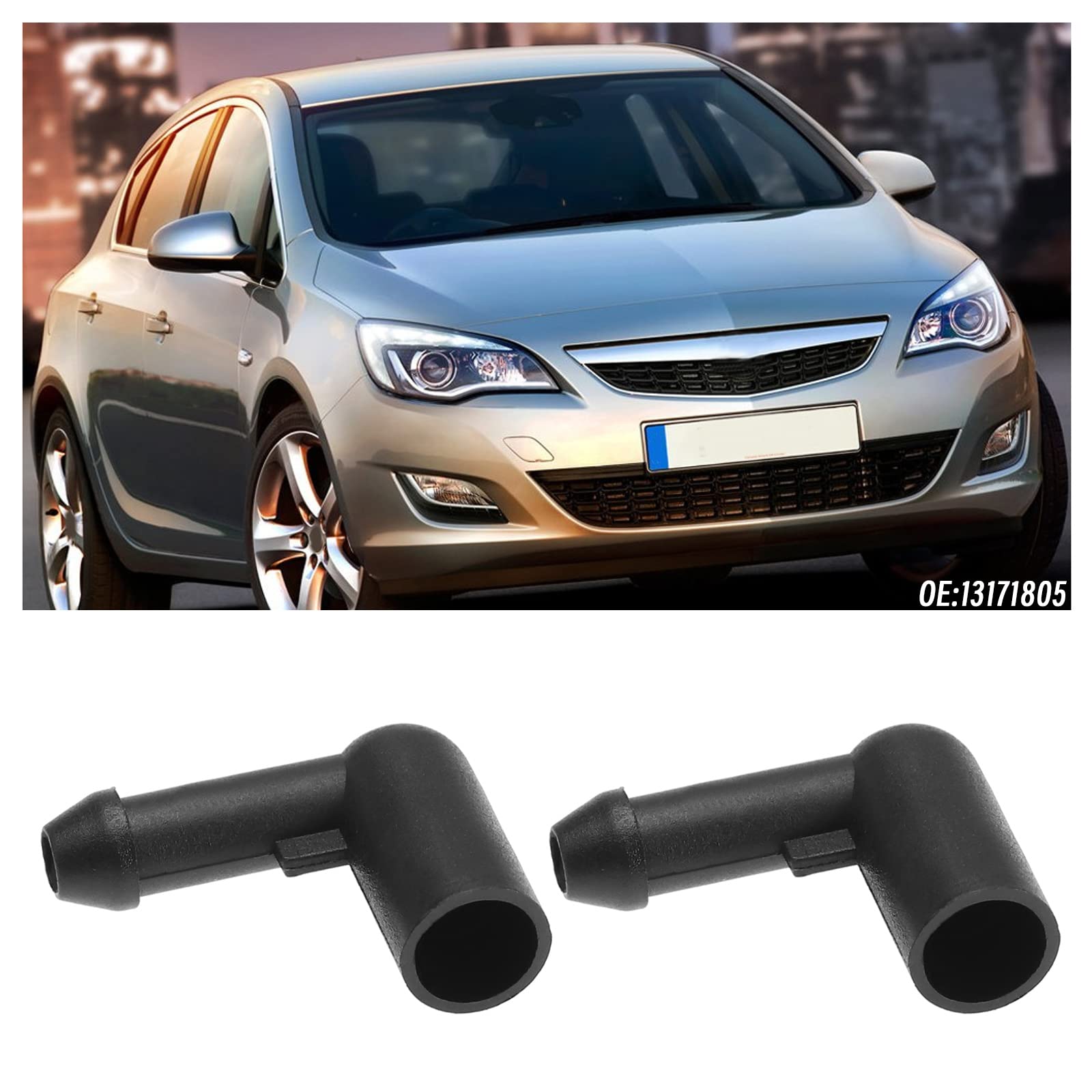 2 szt. Złącze węża spryskiwacza szyby samochodowej 13171805 13257350 1452941 kompatybilne z Vastra H/Corsa D/Zafira B dysze węża do spryskiwacza przedniej szyby