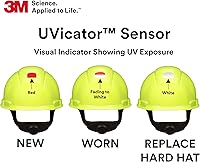 Vista 5 de 3M Hard Hat SecureFit H-700 Series - Casco de seguridad estilo gorra con sensor Uvicator, suspensión de trinquete de difusión de presión de 4 puntos