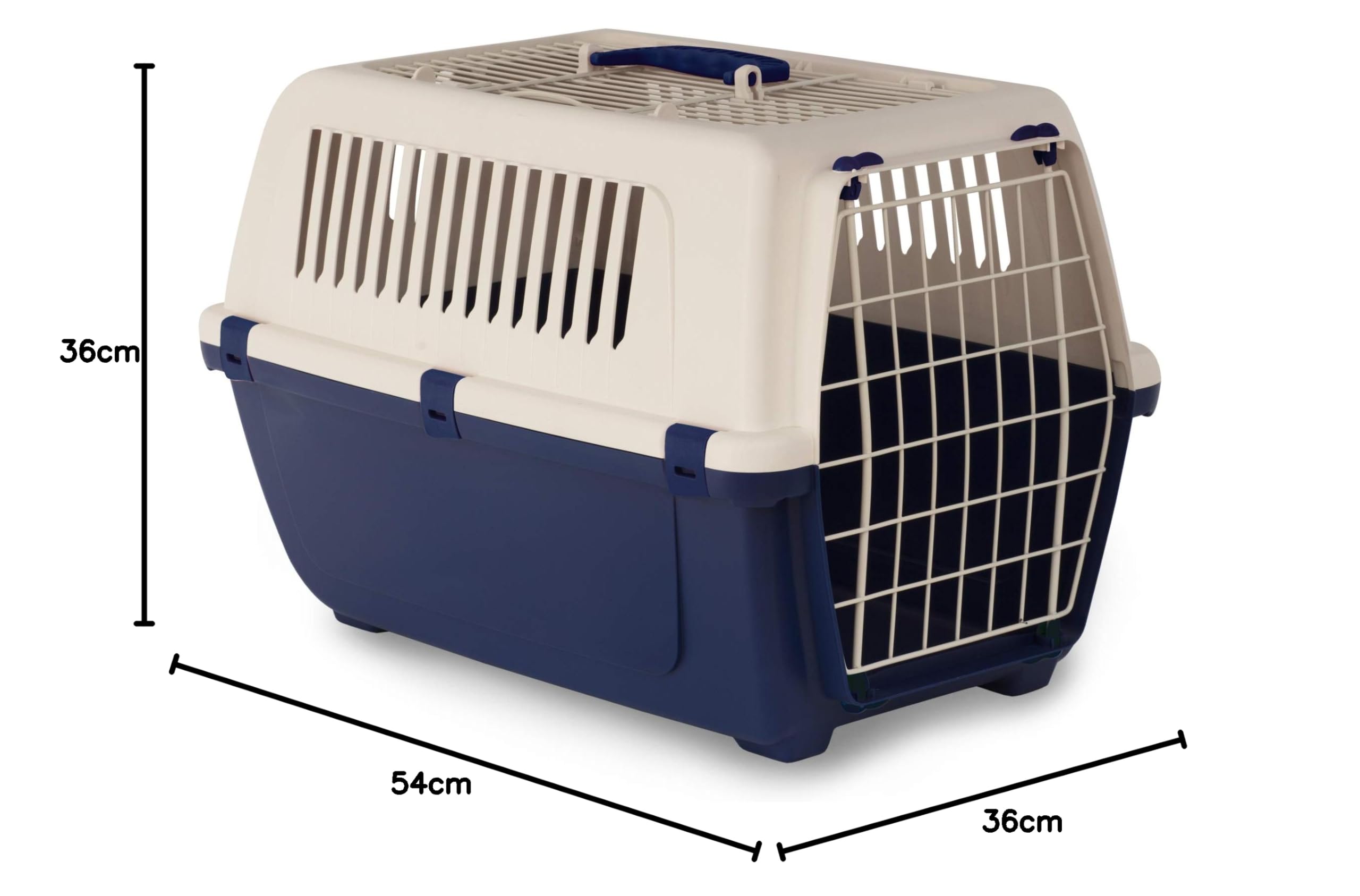MP BERGAMO Vision Free 2-türige Katzen- und Haustier-Transportbox 55 cm Blau