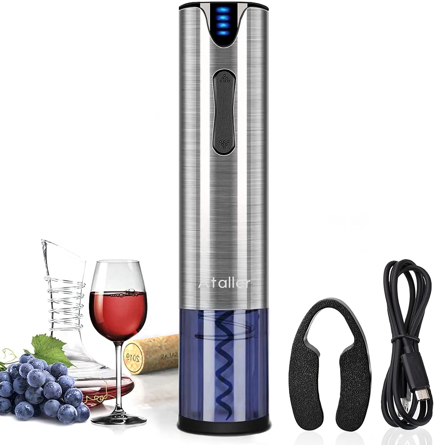 Ataller Electric Wine Bottle Openers, Rechargeable Electric Automatic