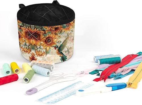 Miniatura 3 de Kathyboom Tapetes para máquina de coser de girasol y colibrí para mesa con bolsillos, para máquinas de coser de Acción de Gracias, alfombrillas para