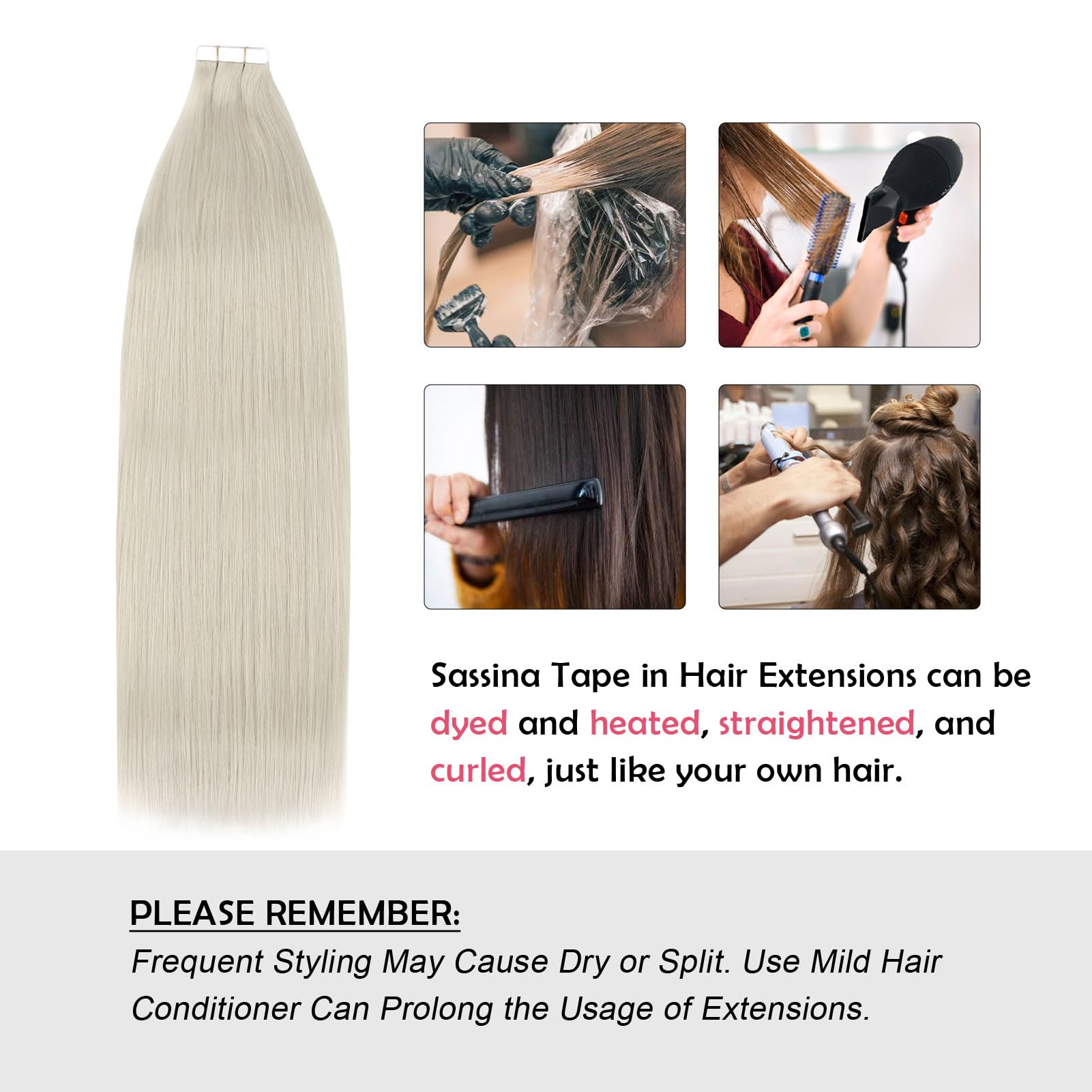 Sassina Tape in Extensions Echthaar 50cm Unsichtbare Blond Extensions Tape in Haarverlängerungen Echthaar Unsichtbare Nahtlose Skin Weft Tape in Echthaar 50g #1000 20 Stück