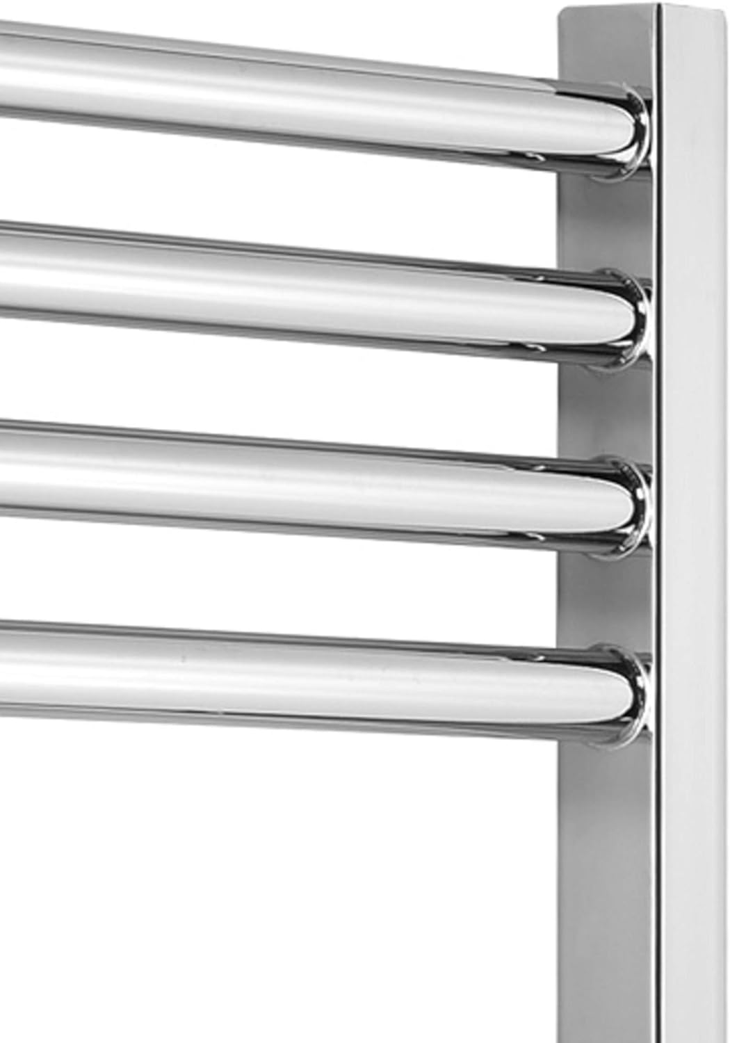 Electric Chrome 500W x 800H Curved Towel Rail + Timer and Room