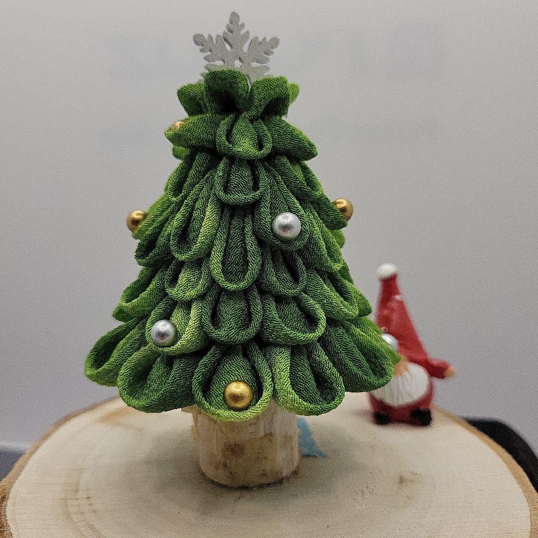 Amazon | ちりめんつまみ細工 クリスマスツリー S⑨ | クリスマス
