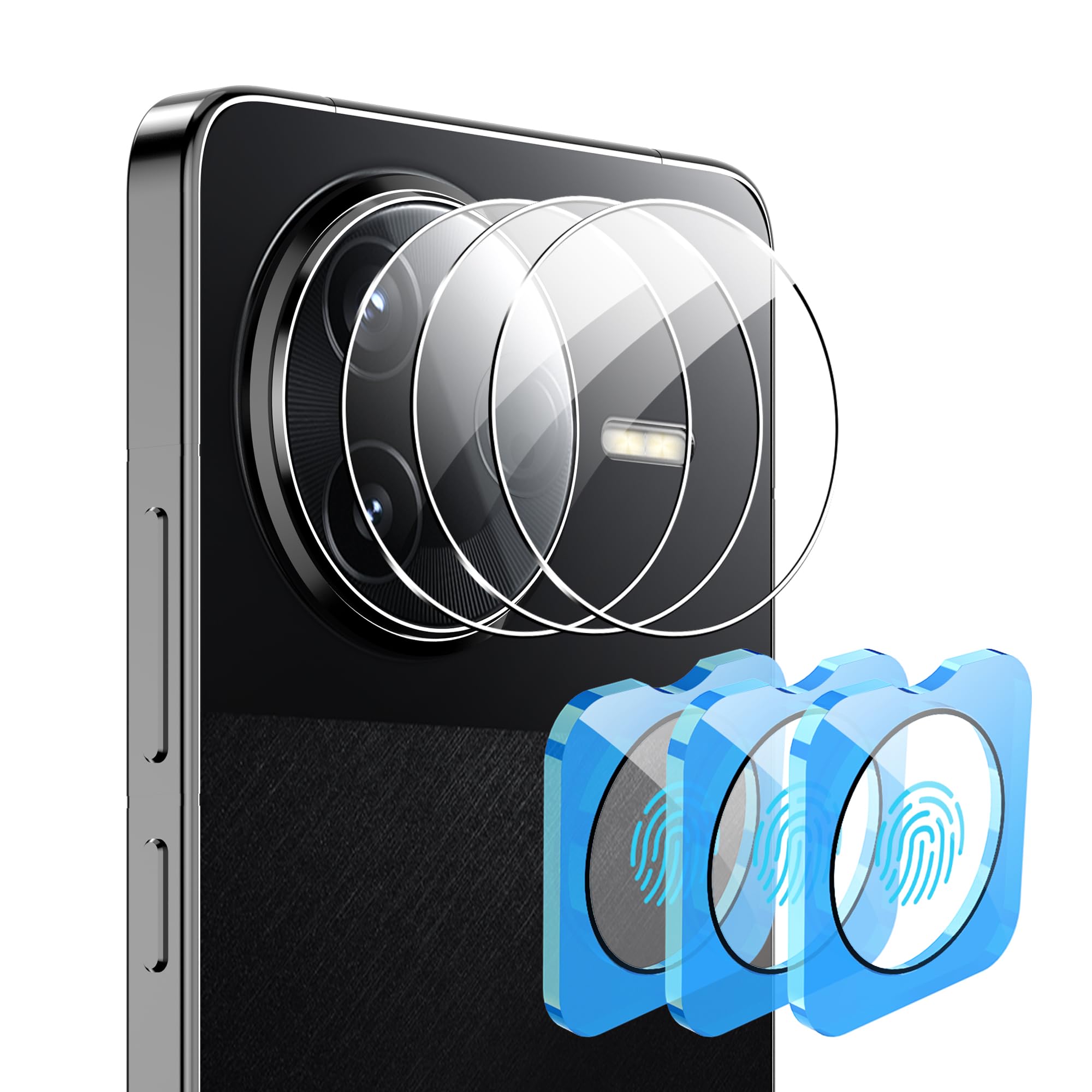 Pellicola Vetro Temperato Per Xiaomi 15 Ultra - 3 Pezzi Protezione Fotocamera Posteriore 9H Anti Graffi | Kit Pulizia Incluso - Foto 7