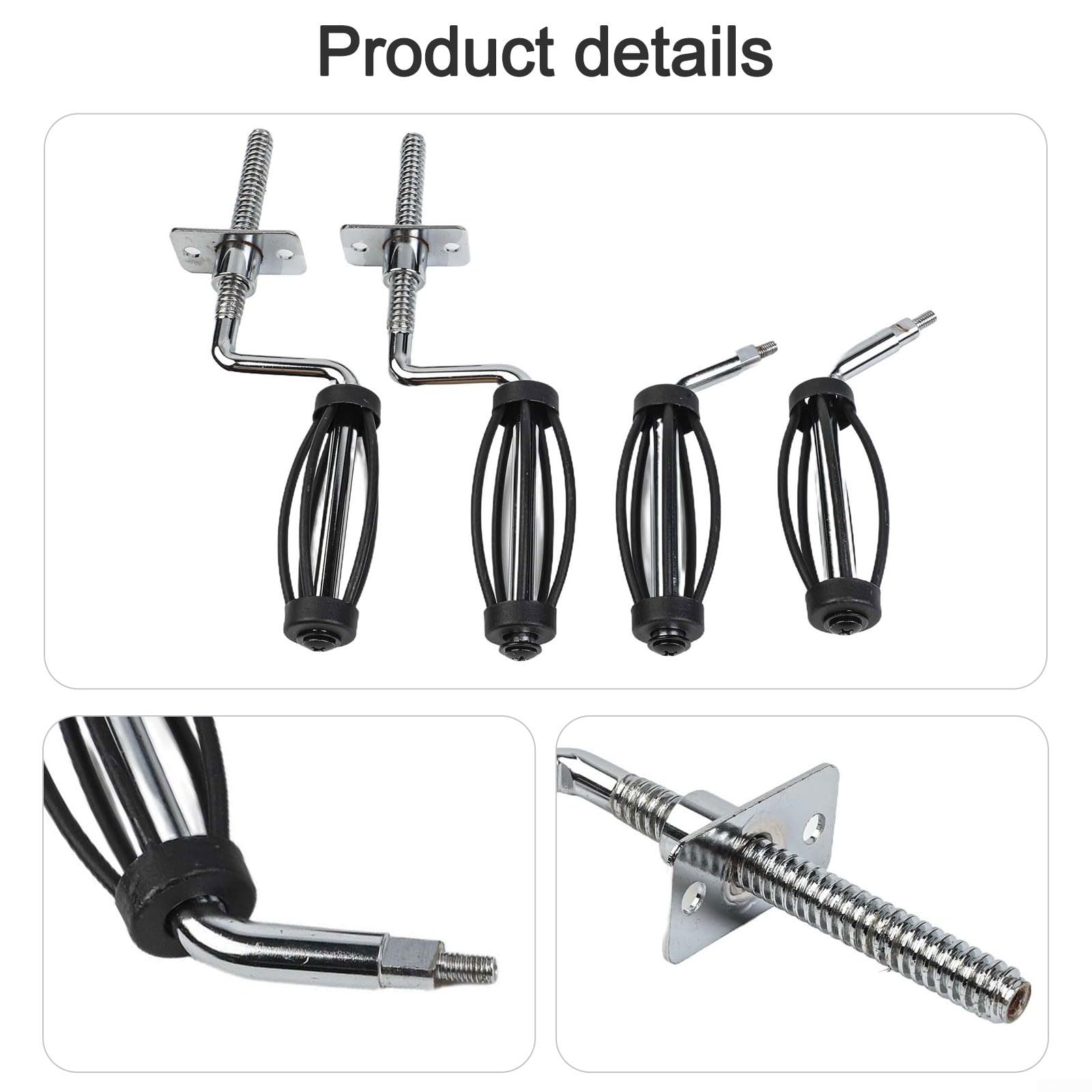 Maniglia per barbecue per Traeger e altre marche, filettatura da 12 mm, ricambio in acciaio inox, presa sicura ad alto calore per affumicatori e stufe a legna (A)