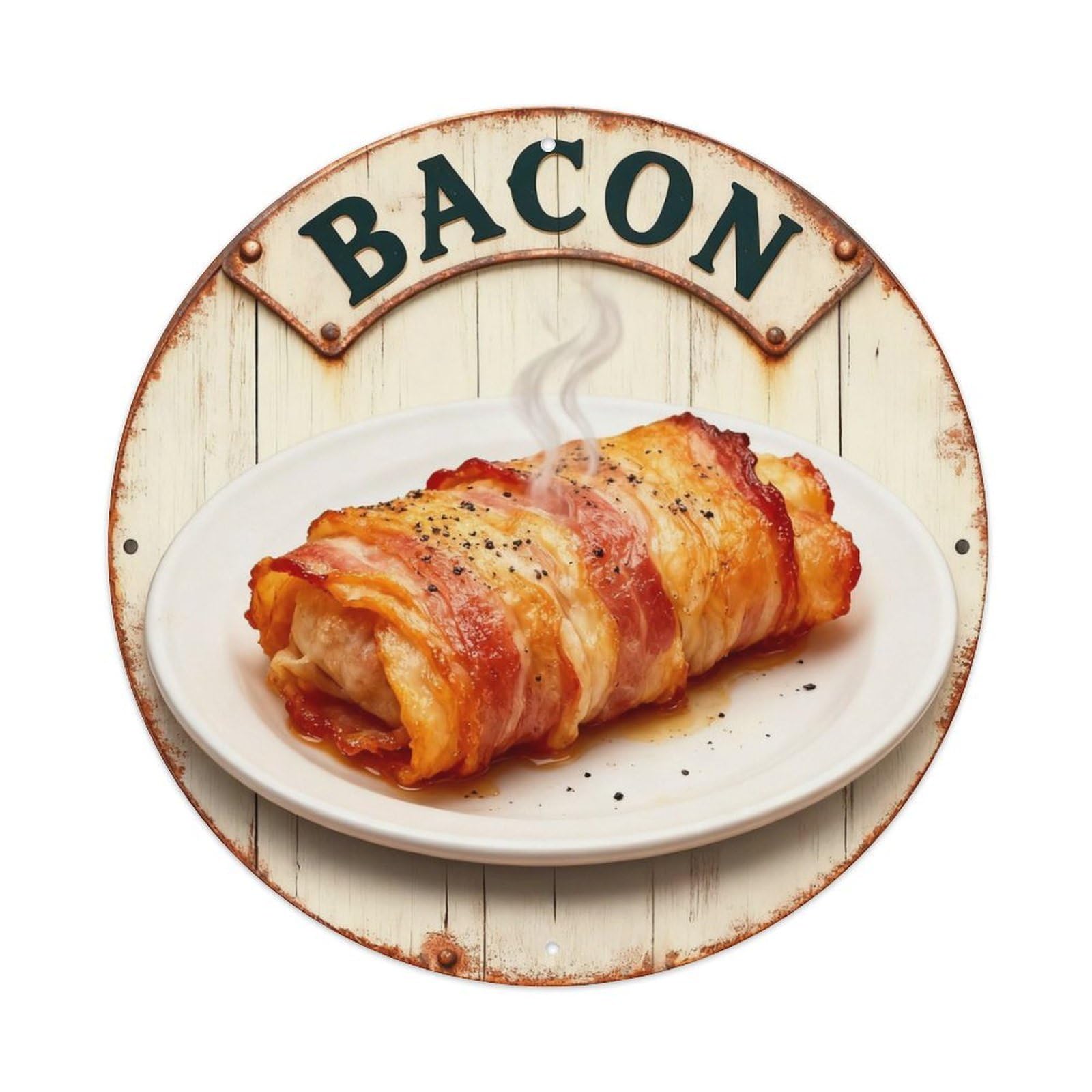Bacon Sign Metal Tin Sign Plaque