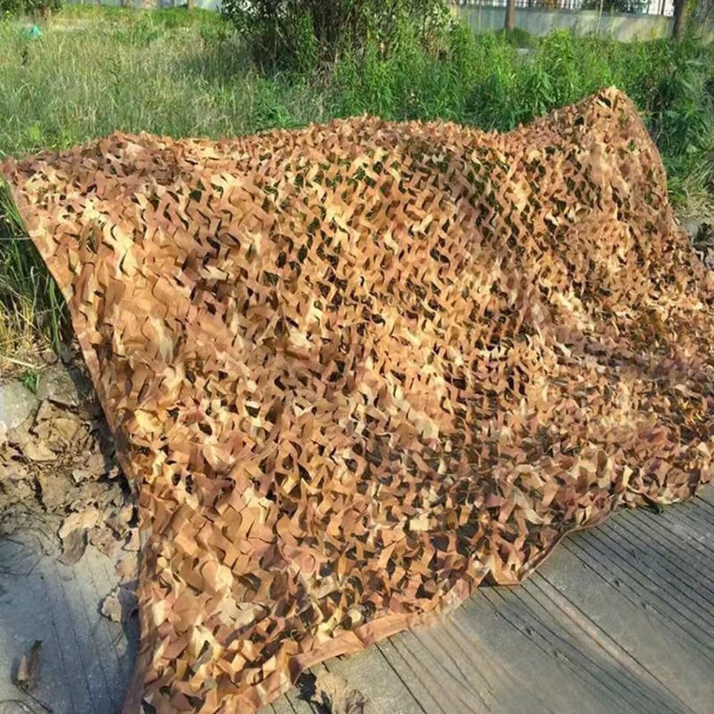 Generisch Wüste Tarnnetz 4x6m 2x3m 3x4m 3x3m 6x7m 10x10m Braun Camouflage Netz Sonnenschutz für Garten Camping Zeltschirm Dekoration
