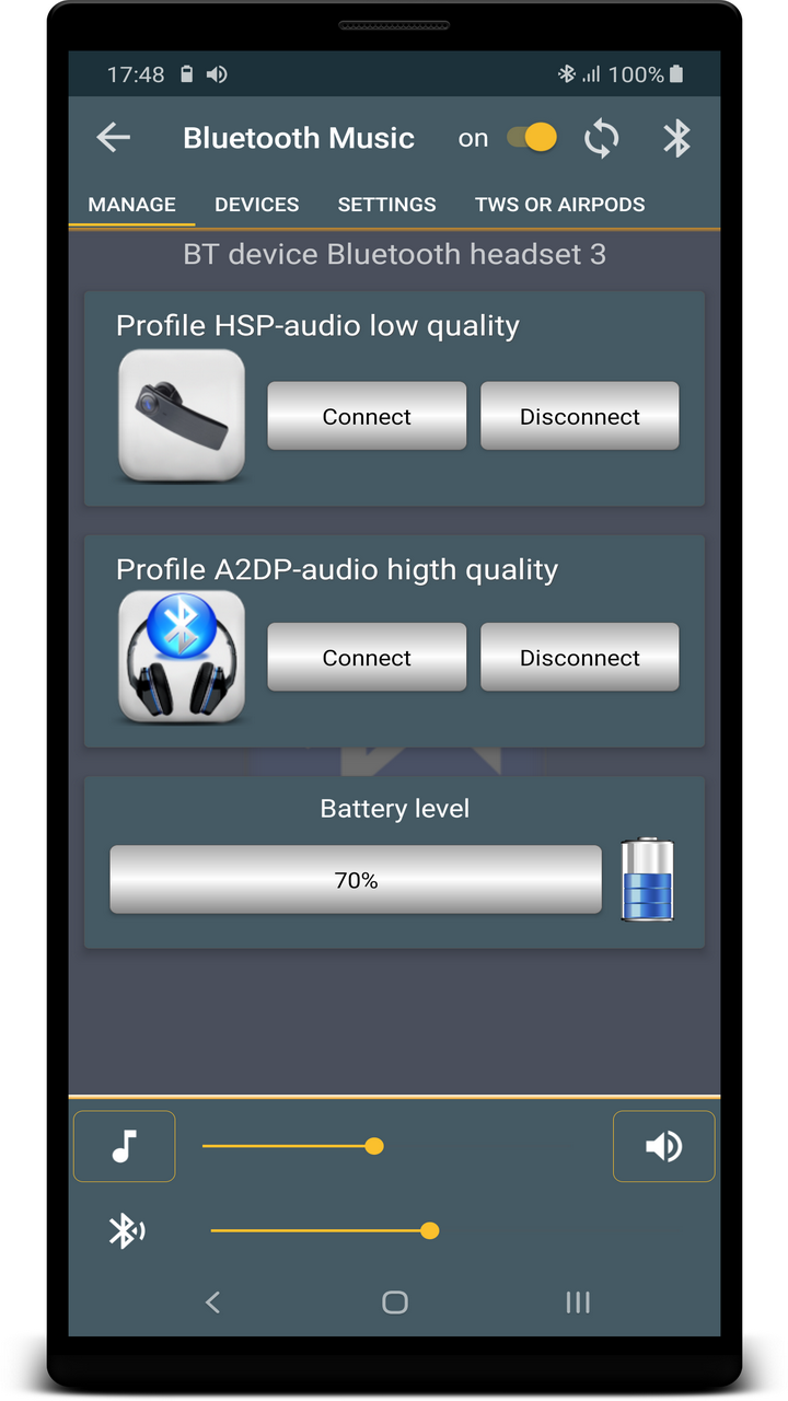 Bluetooth Audio Widget for Android