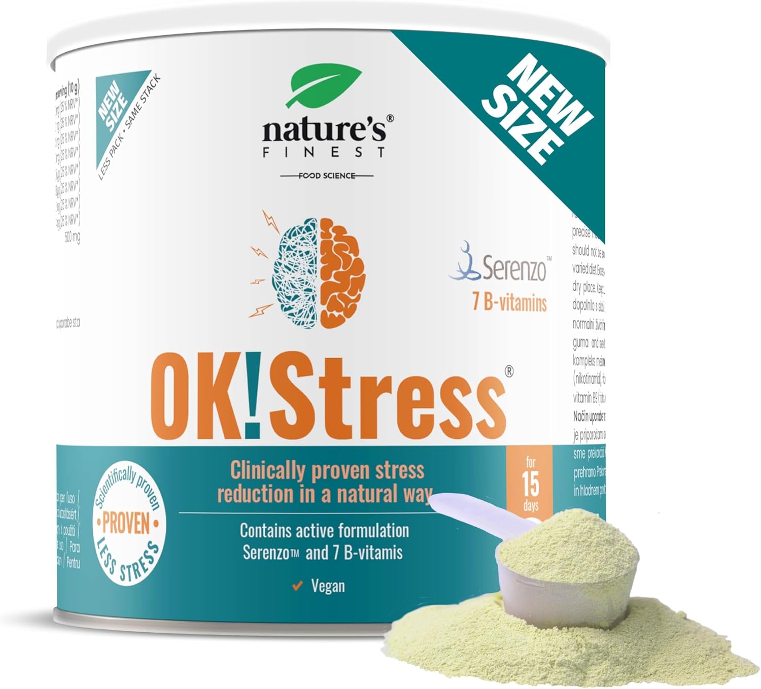 Nature’s Finest OK!Stress Drink | 7 B Vitamins | Natural Stress Relief Supplement with Ashwagandha, Rhodiola Rosea and L-Theanine for Calming and Relaxation | Suitable for Vegetarians and Vegans