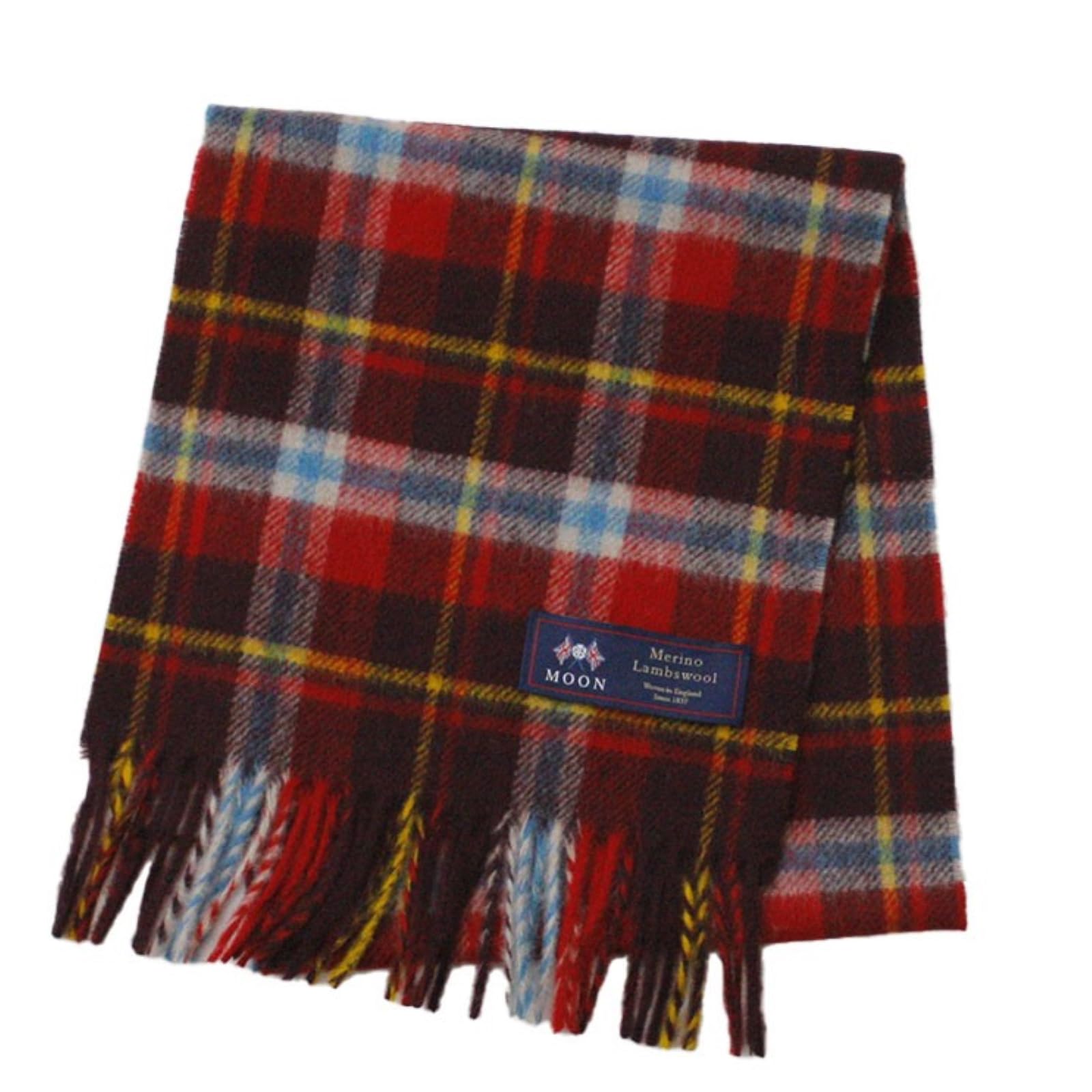Amazon.co.jp: MOON社 ウールマフラー ストール190×25cm ダラムレッド